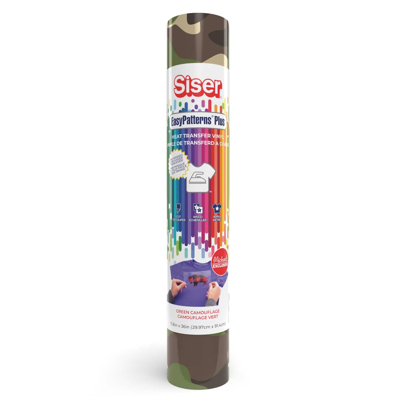 Siser EasyPatterns Plus Green Camouflage Heat Transfer Vinyl 36in